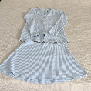 Nike Light Blue Cardigan and Skirt Set